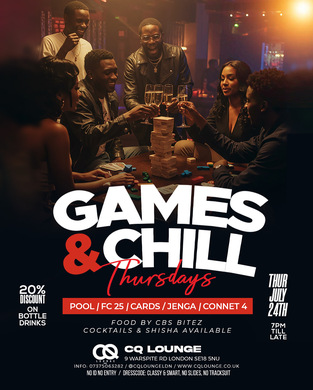 GAMES & CHILL THURSDAYS 