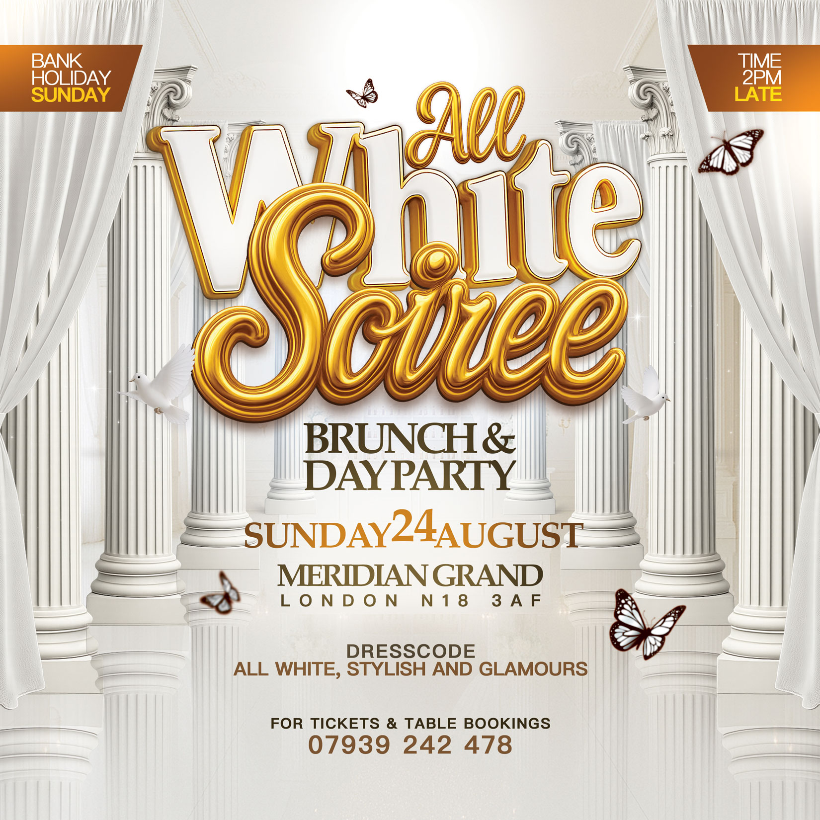 SOIRÉE - (ALL WHITE AFFAIR) –SUMMER DAY PARY