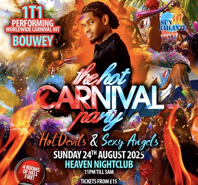 1T1 BOUWEY @ THE HOT CARNIVAL PARTY - NOTTING HILL CARNIVAL