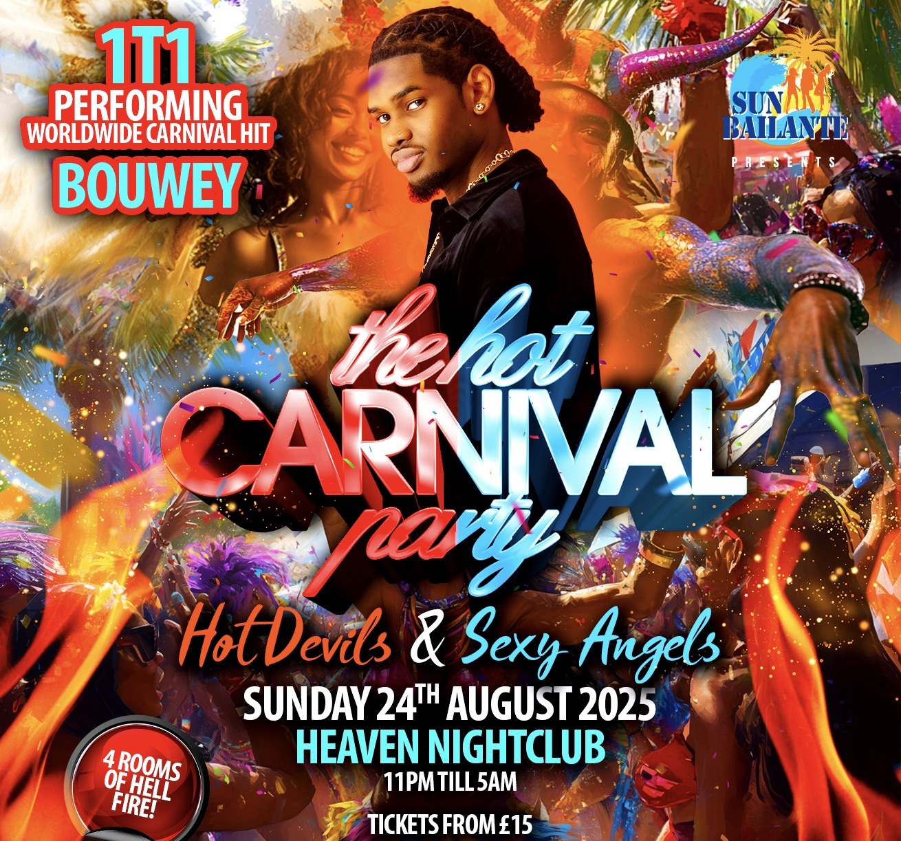 1T1 BOUWEY @ THE HOT CARNIVAL PARTY - NOTTING HILL CARNIVAL