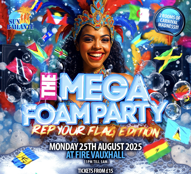 The Mega Foam Party -  Notting Hill Carnival closing party 2025 -