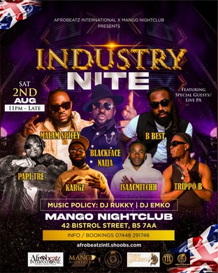 Industry Nite Birmingham Summer Lituation @ Mango Nightclub Ft. Blackface Naija & Malam Spicey 