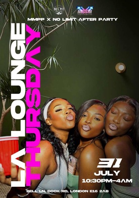 NO LIMIT LA LOUNGE THURSDAY AT  LA HACIENDA 31ST OF JULY