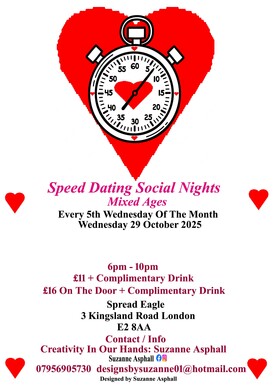 Speed Dating Social Nights.  Mixed ages. Wednesdays.
