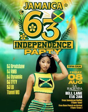 JAMICAN INDEPENDENCE PARTY FRIDAYS AUG 8th @ LA HACIENDA                