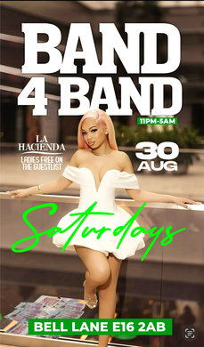 BAND 4 BAND VIP SATURDAY AT  LA HACIENDA 30TH OF AUGUST
