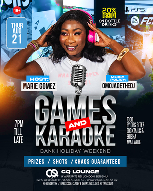 GAMES & KARAOKE THURSDAY 