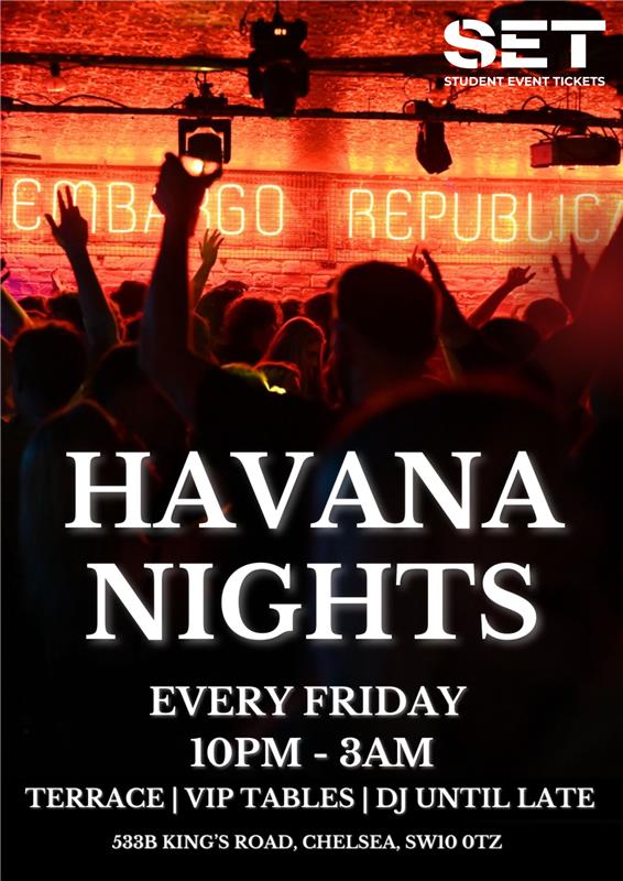 HAVANA NIGHTS @ EMBARGO REPUBLICA - EVERY FRIDAY