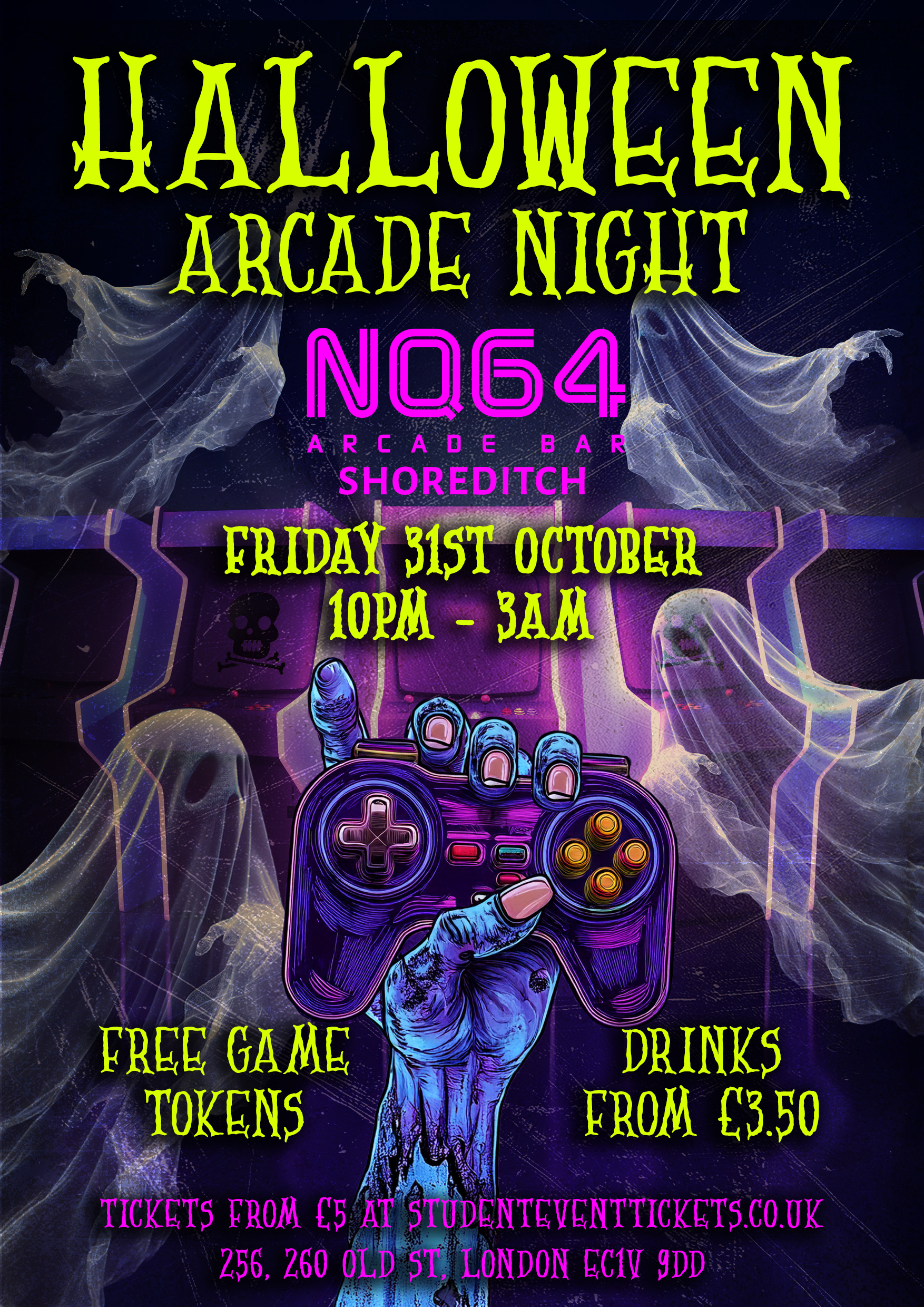 HALLOWEEN ARCADE PARTY @ NQ64 SHOREDITCH - FRIDAY 31ST OCTOBER
