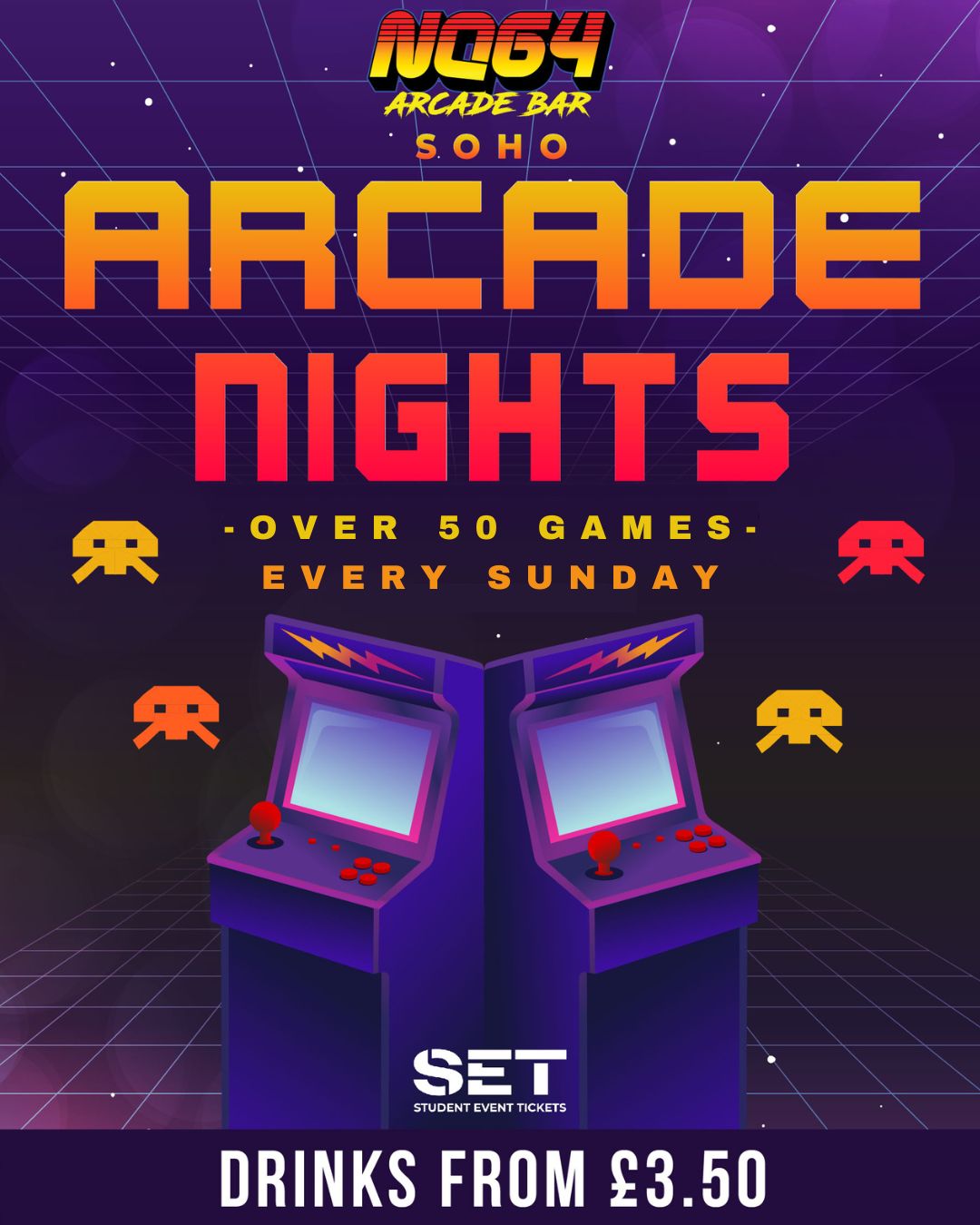 ARCADE NIGHTS AT NQ64 SHOREDITCH - SUNDAY 31ST AUGUST
