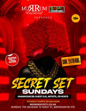 🔒🎶 Secret Set Sundays | Free Entry (Online Tickets Only) - BANK HOLIDAY EDITION