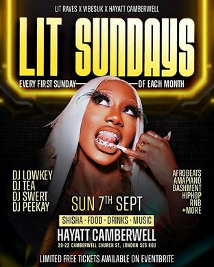 LIT SUNDAYS AFROBEATS@HAYATT