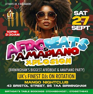 AFROBEATS & AMAPIANO XPLOSION BIRMINGHAM