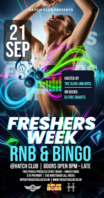 FRESHERS WEEK R&B BINGO