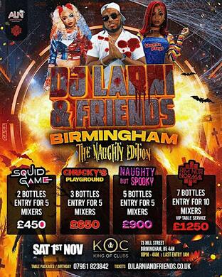 DJ LARNI & FRIENDS BIRMINGHAMS OFFICIAL HALLOWEEN PARTY