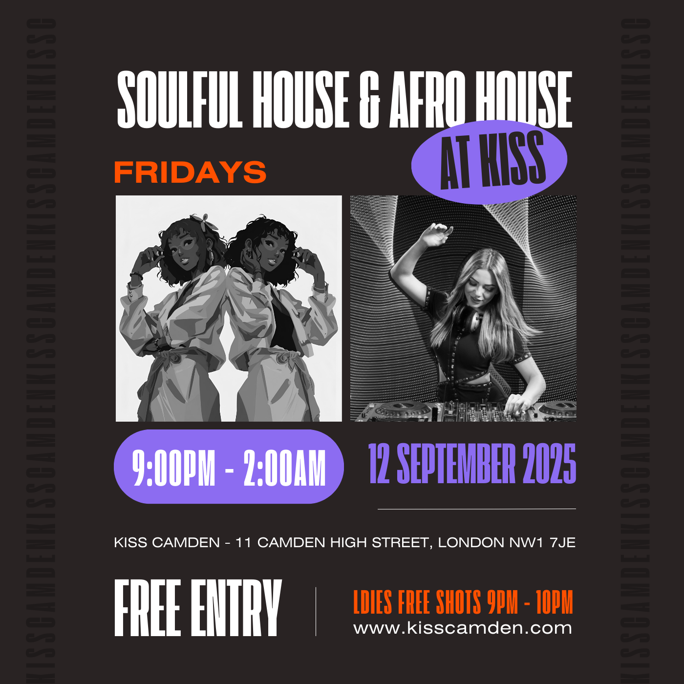 Soulful House & Afro House | Fri 12 Sept @ KISS Camden