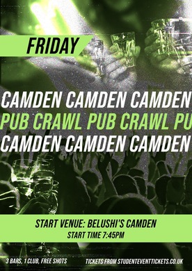 CAMDEN LONDON PUB CRAWL FRIDAY 26TH SEPTEMBER