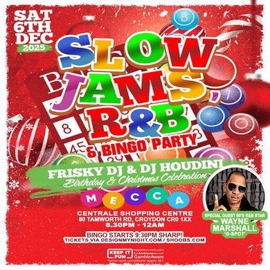 Slow Jams R&B Bingo Party