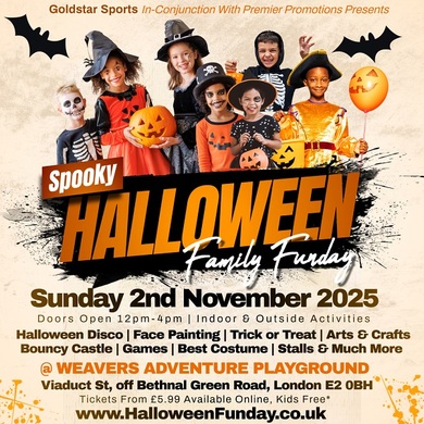 Halloween Funday, Kids Disco, Costume Comps, Bouncy Castle, Face Paint