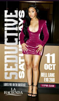 SEDUCTIVE SATURDAYS AT  LA HACIENDA 11TH OF OCTOBER 