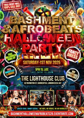 Bashment & Afrobeats Halloween Shoreditch Party