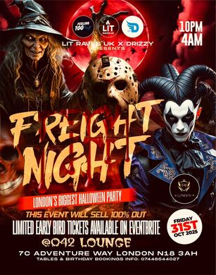 FREIGHT NIGHT – London’s Biggest Halloween Party!