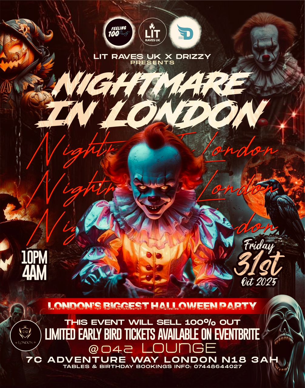 Nightmare In London - London's Biggest Halloween Party