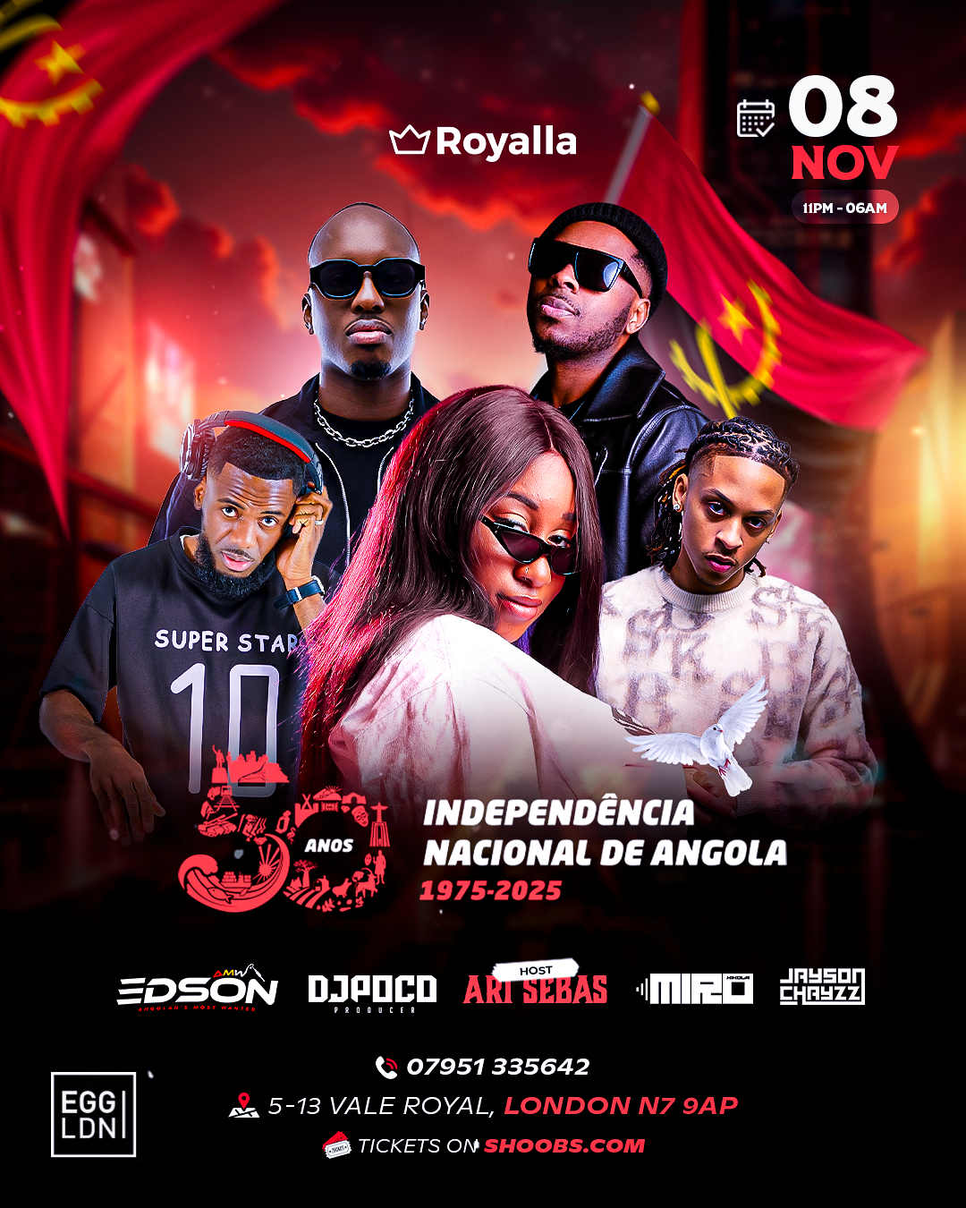 Royalla presents "50 Years Angola Independence"
