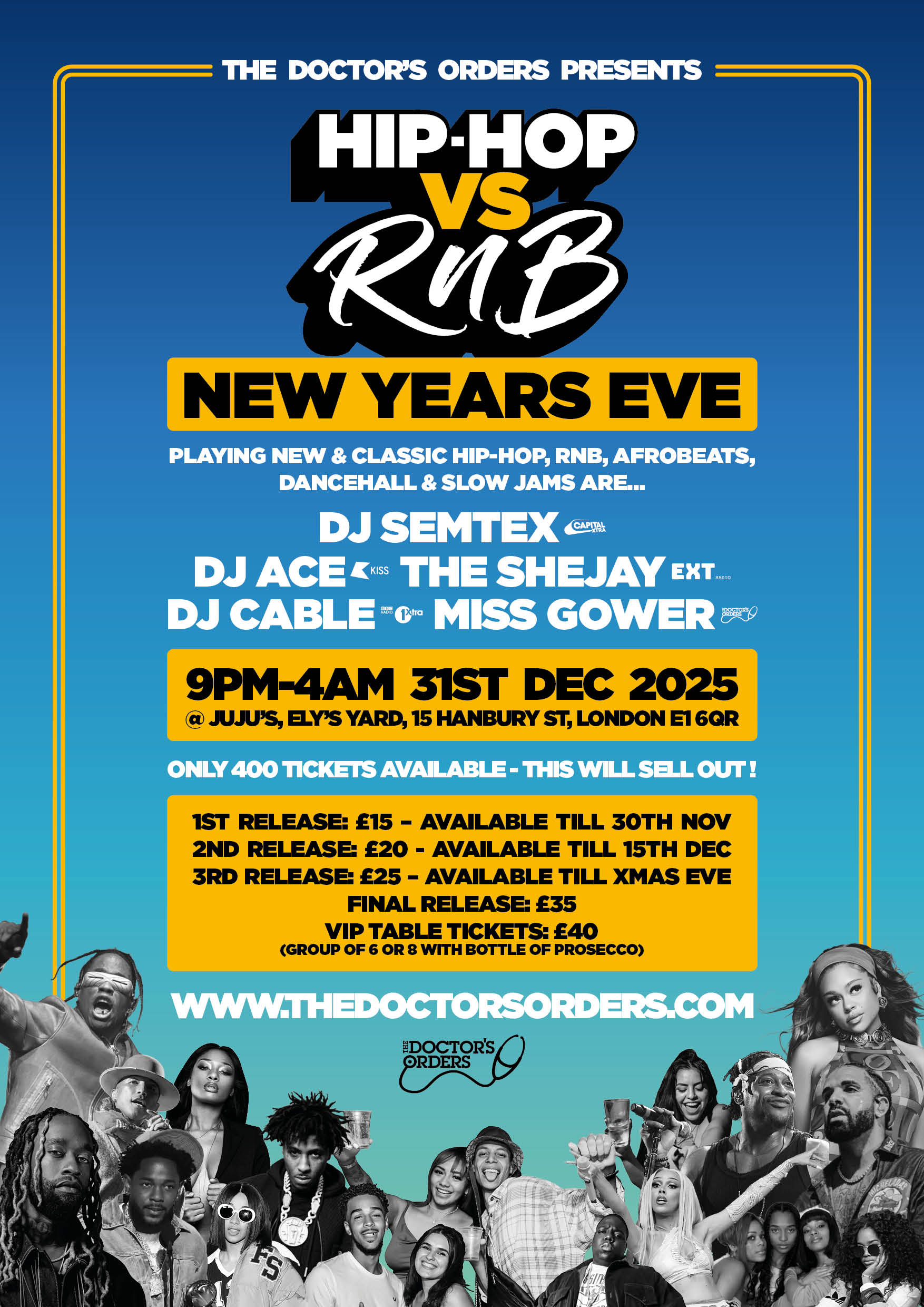 Hip-Hop vs RnB – New Year’s Eve 