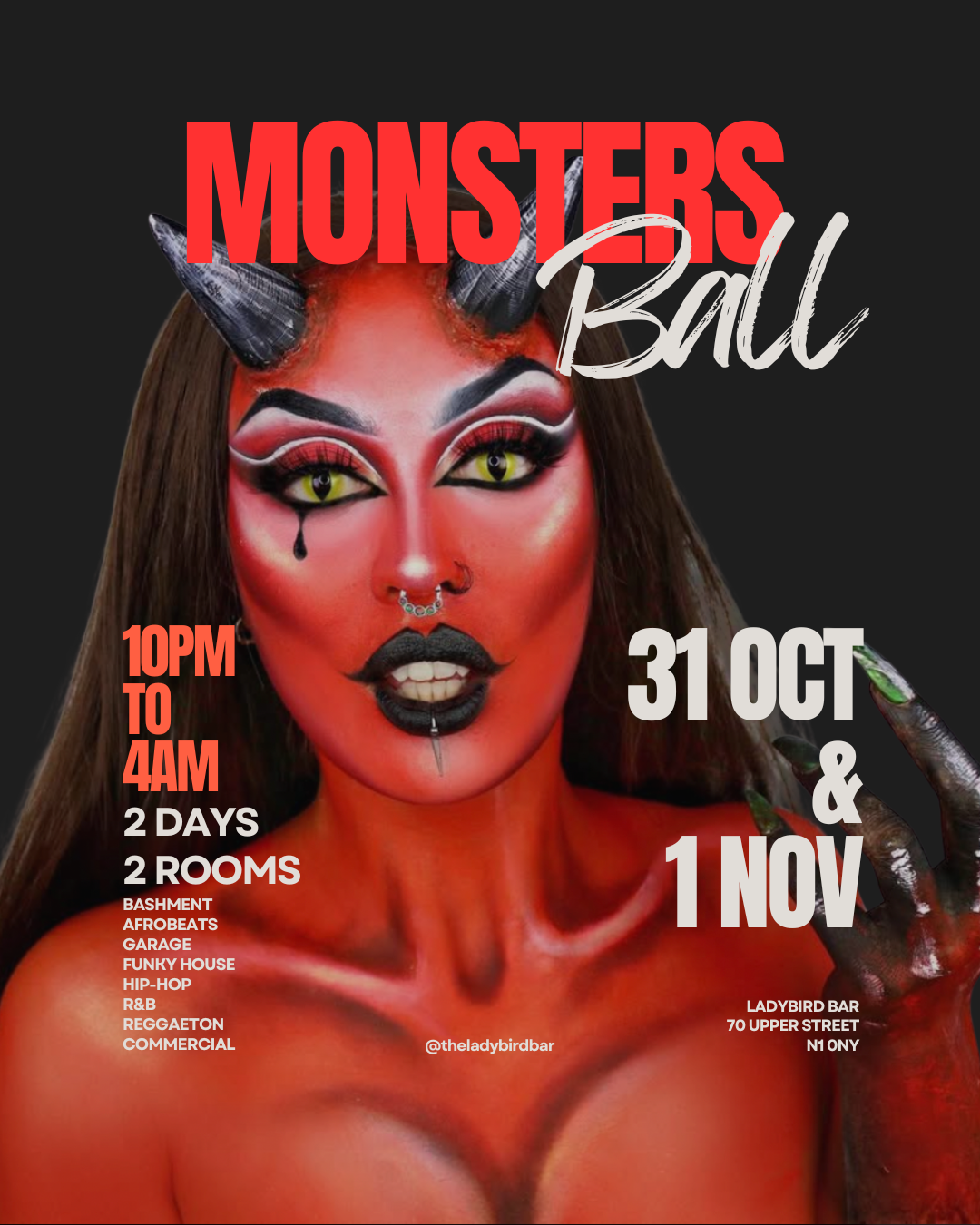 Ladybird Lates - MONSTER'S BALL HALLOWEEN PARTY FRIDAY