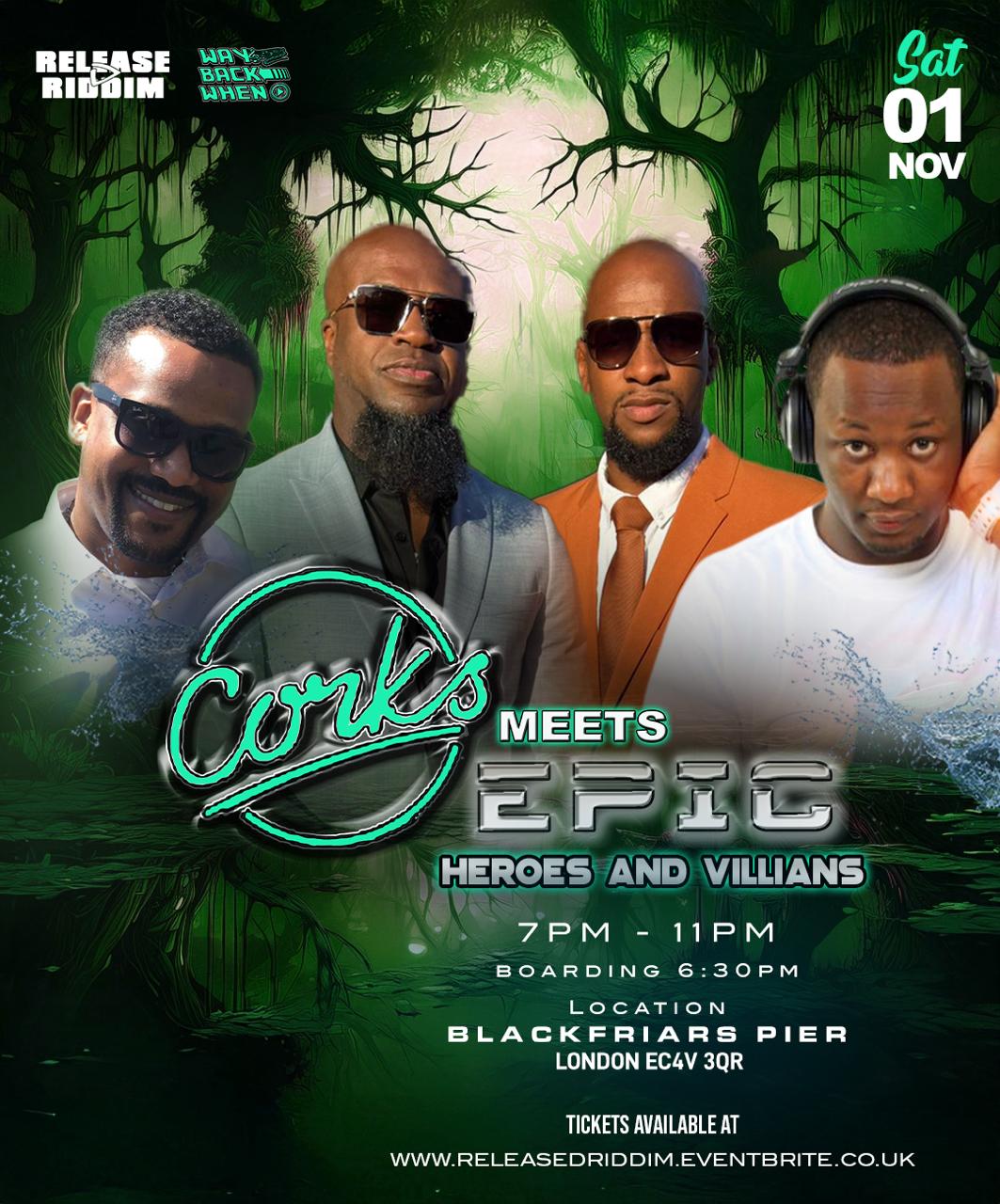 Corks meets Epic - Heroes & Villains Boat Party