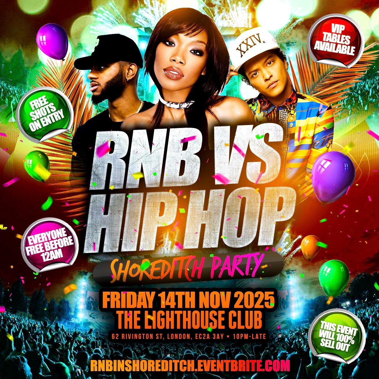 RNB VS HIP HOP - Shoreditch Party - Everyone Free Before 12AM