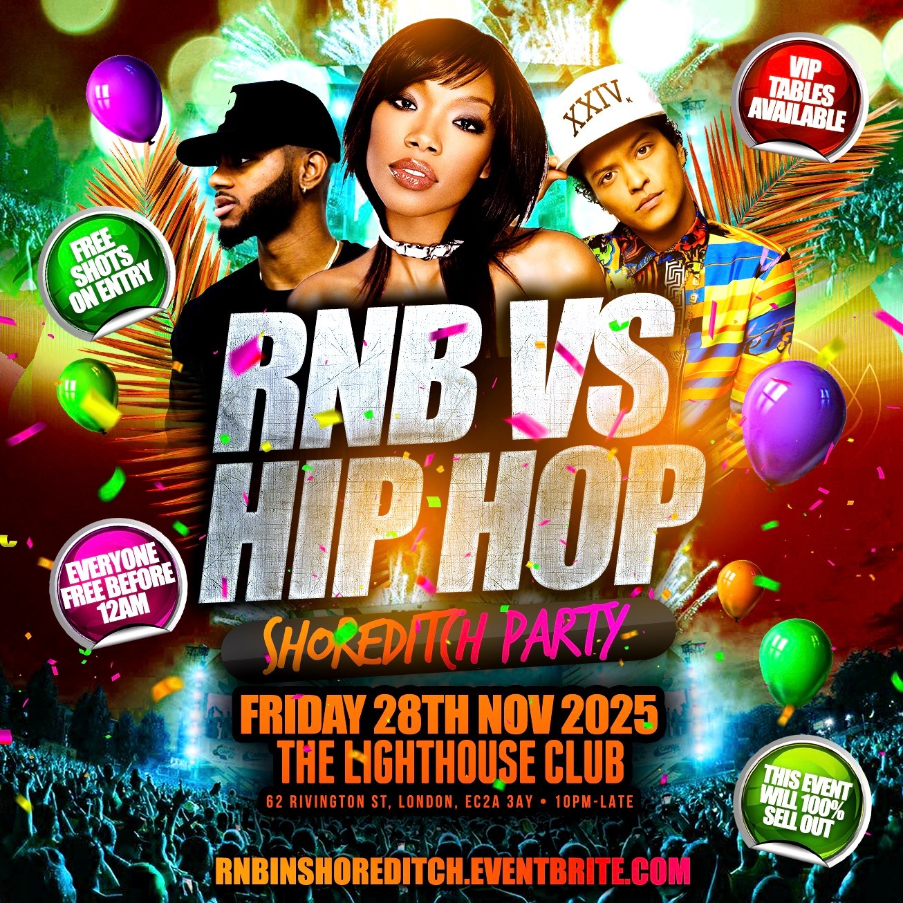 RNB VS HIP HOP - Shoreditch Party - Everyone Free Before 12AM