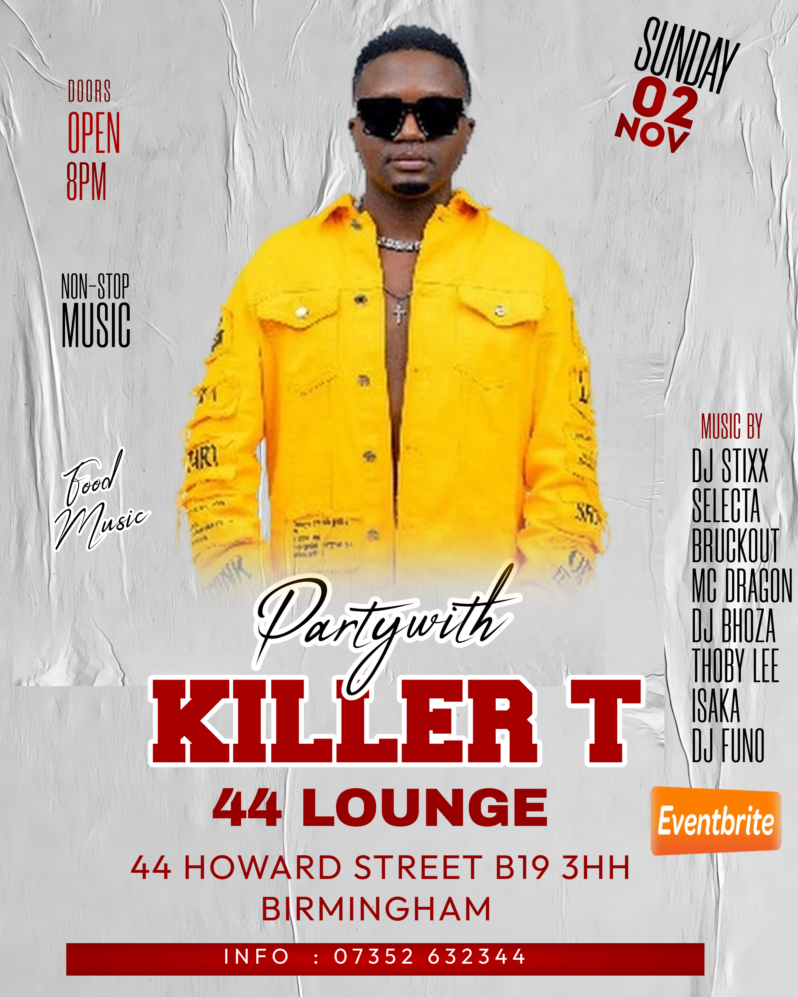 KILLER T  @44 LOUNGE BIRMINGHAM  