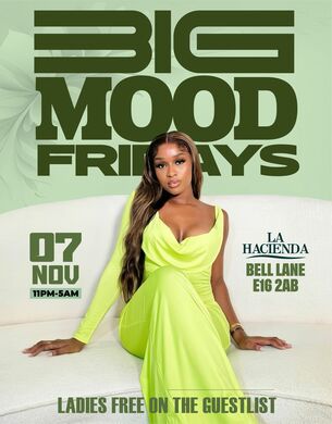 BIG MOOD FRIDAY 7th NOV @ LA HACIENDA                       