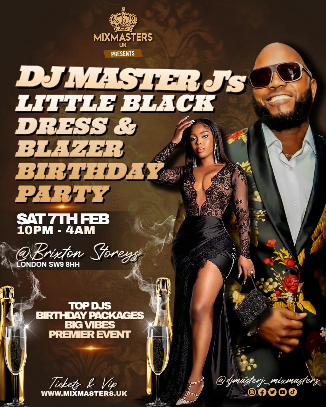 DJ MASTER J'S LITTLE BLACK DRESS & BLAZER PARTY