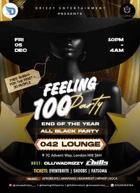 FEELING 100 END OF THE YEAR ALL BLACK PARTY