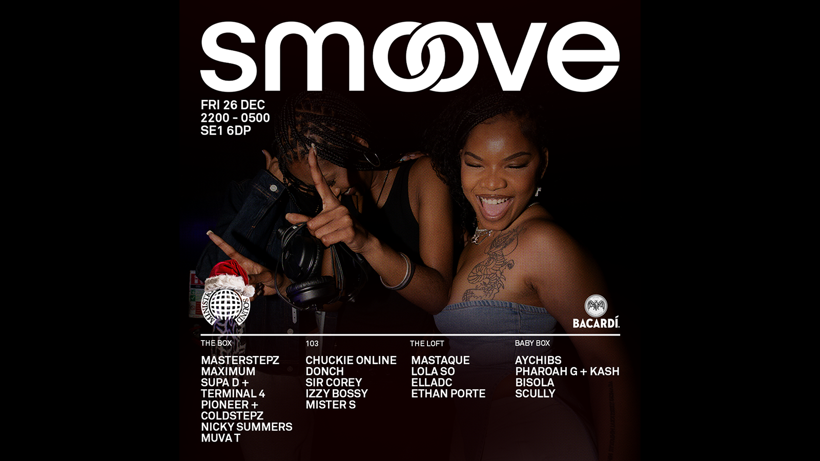 SMOOVE Boxing Day : Chuckie Online, Maximum BBK, Masterstepz, Supa D + more