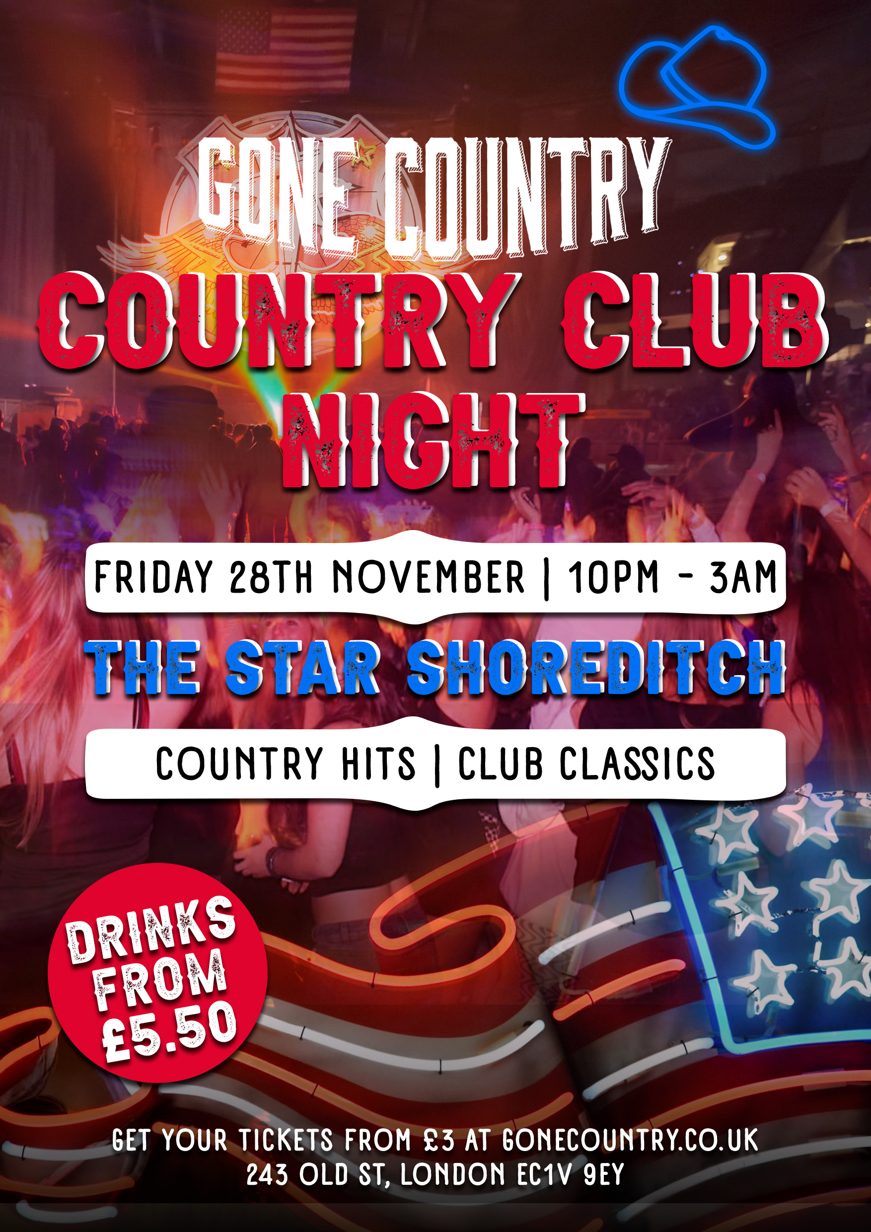 GNE COUNTRY CLUB NIGHT @ THE STAR SHOREDITCH - FRIDAY 28TH NOVEMBER