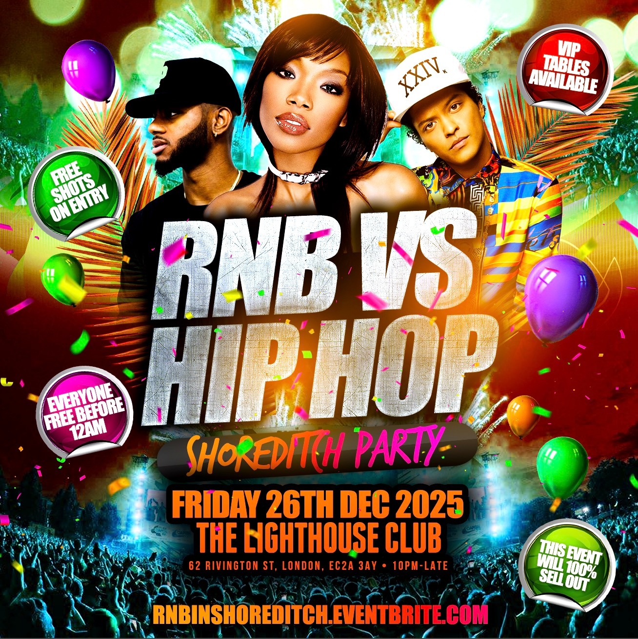 RNB VS HIP HOP - Shoreditch Party - Everyone Free Before 12AM