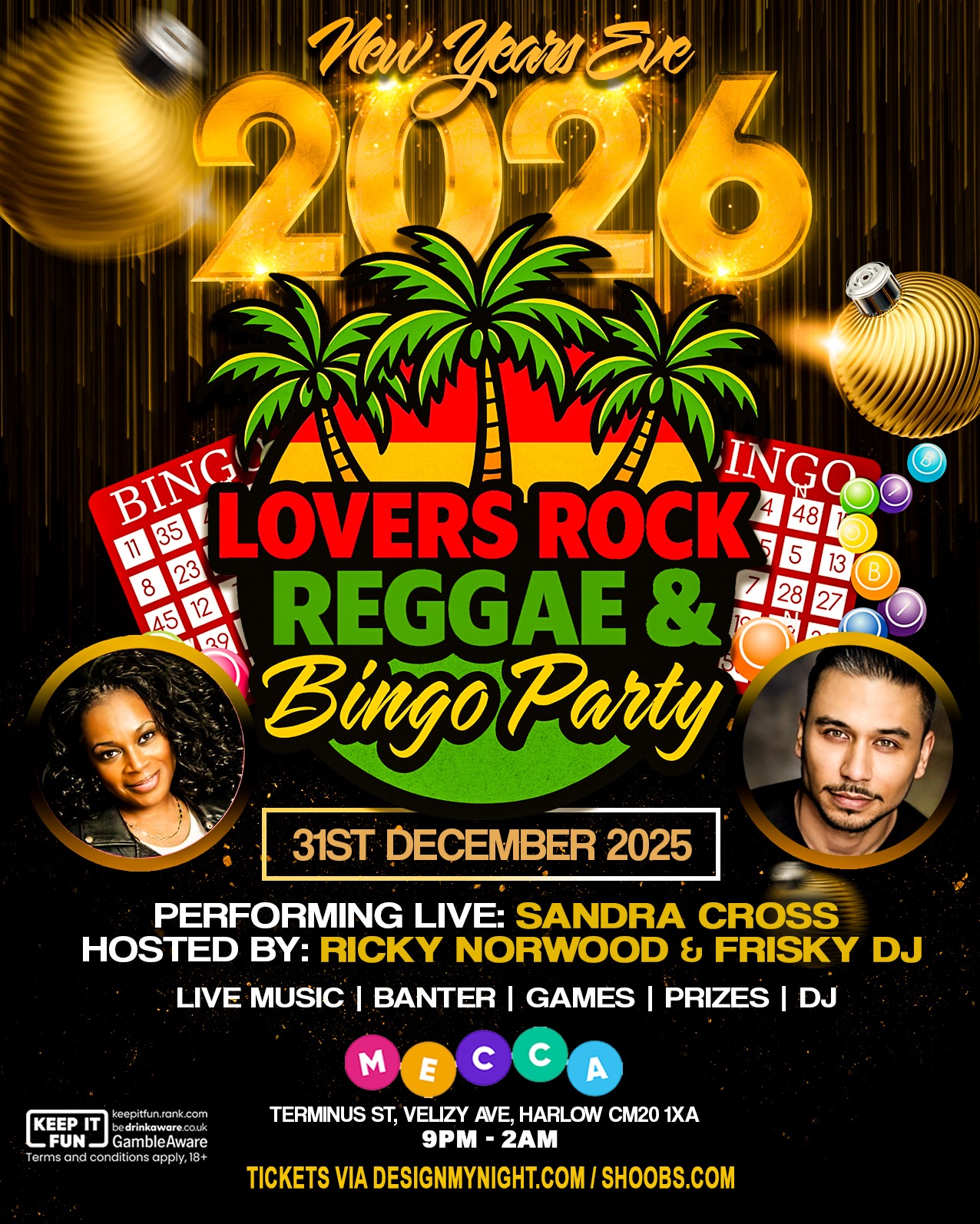 Lovers Rock Reggae And Bingo Party NYE