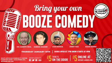 Bring your own booze comedy 
