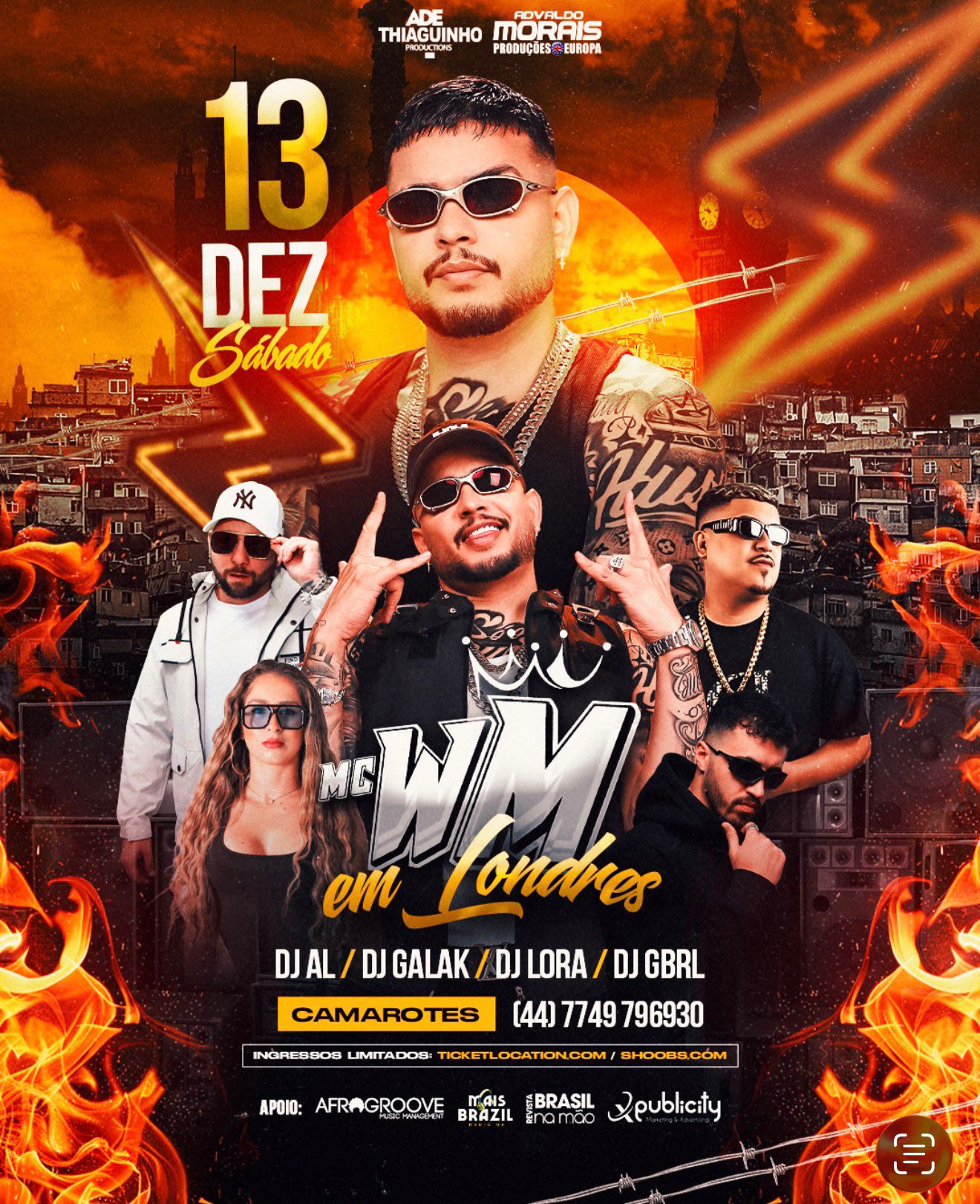 MC WM Ao Vivo em Londres - Funk no Villa Night Club