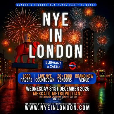 NYE IN LONDON - London's Biggest New Years Party (1000 RAVERS)
