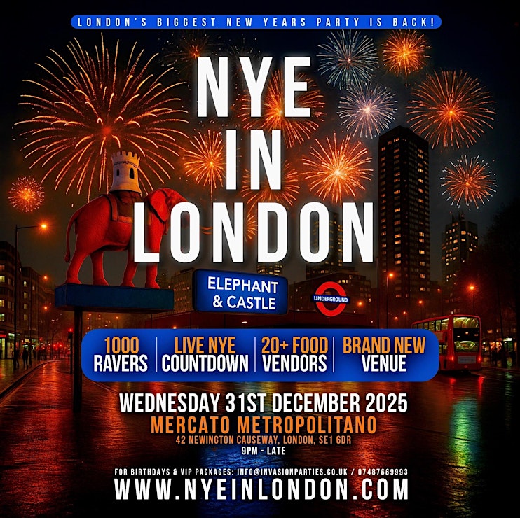 NYE IN LONDON - London's Biggest New Years Party (1000 RAVERS)
