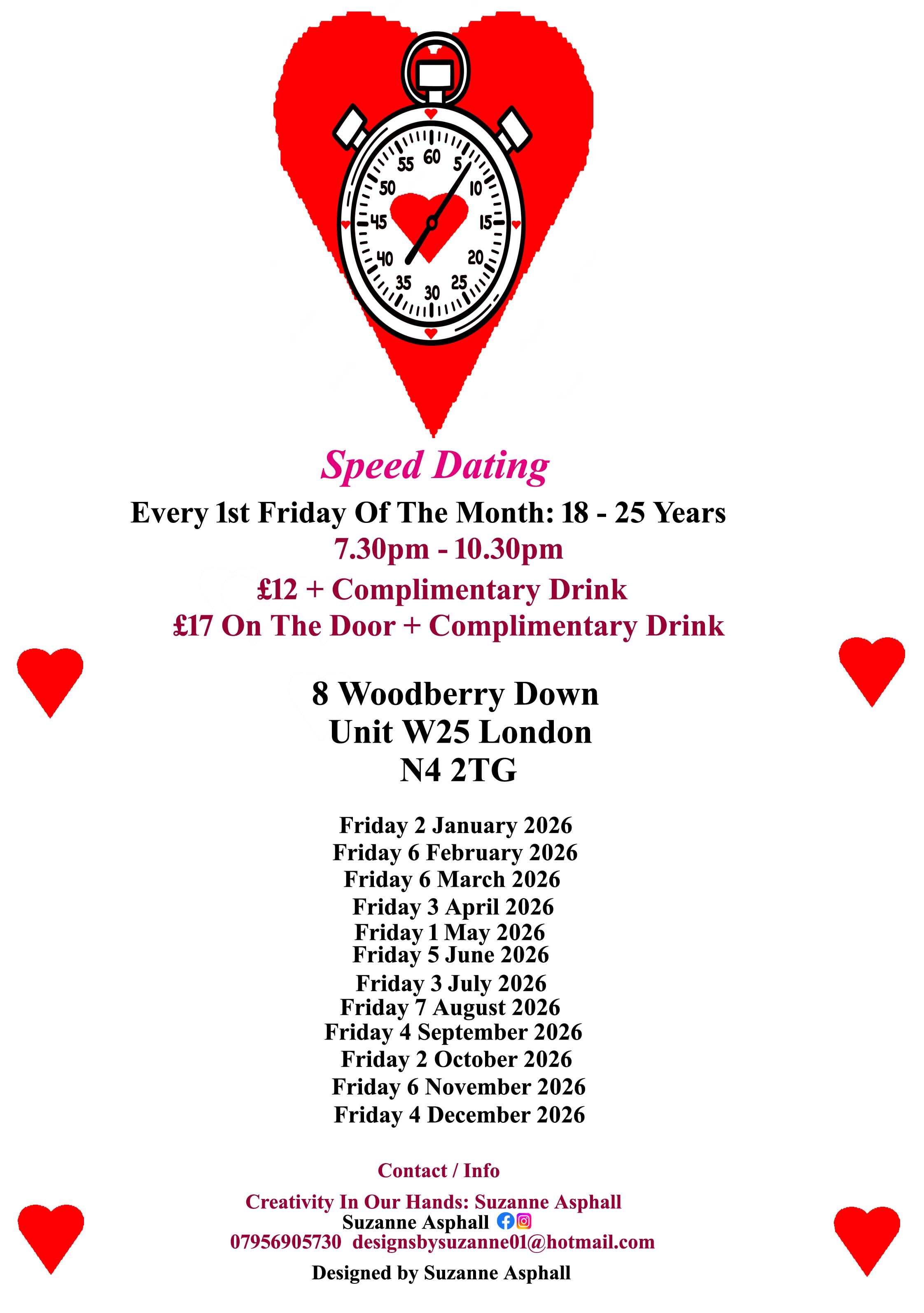 Speed dating 18 - 25 years Fridays