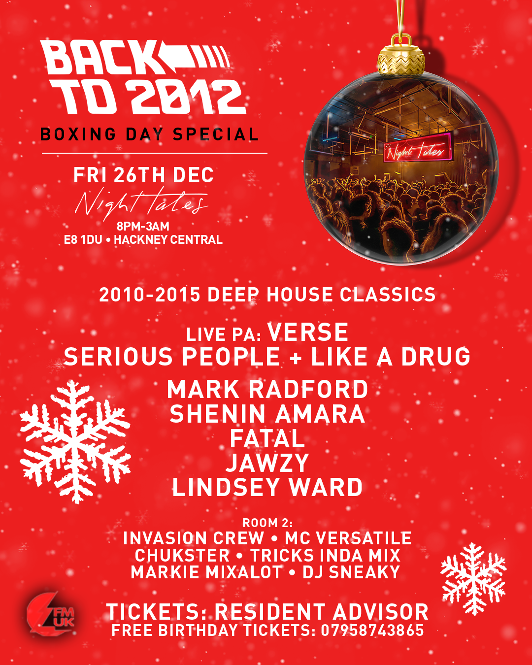 Back To 2012 Boxing Day Special Deep House (Room 2 Bashment)