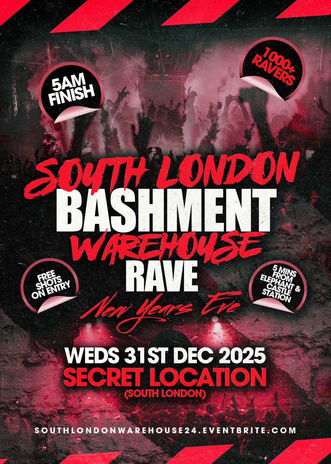 South London Bashment Warehouse Rave - New Years Eve Party 2