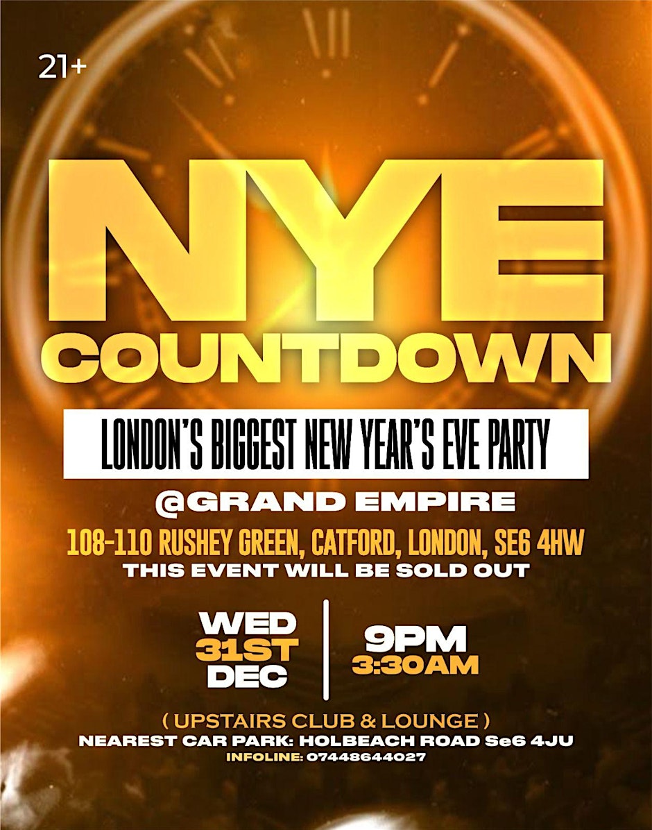 NYE COUNTDOWN - South London's Biggest NYE Party