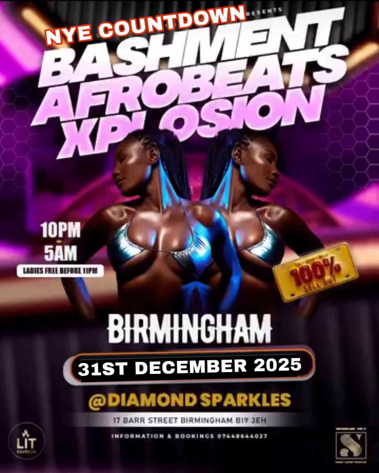 Bashment vs Afrobeats - Birmingham Biggest NYE Party 